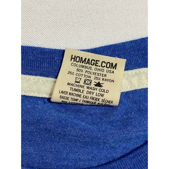 Homage Luka Doncic #77 NBA Dallas Mavericks T-Shirt Blue Men's Size 2XL - Picture 7 of 9